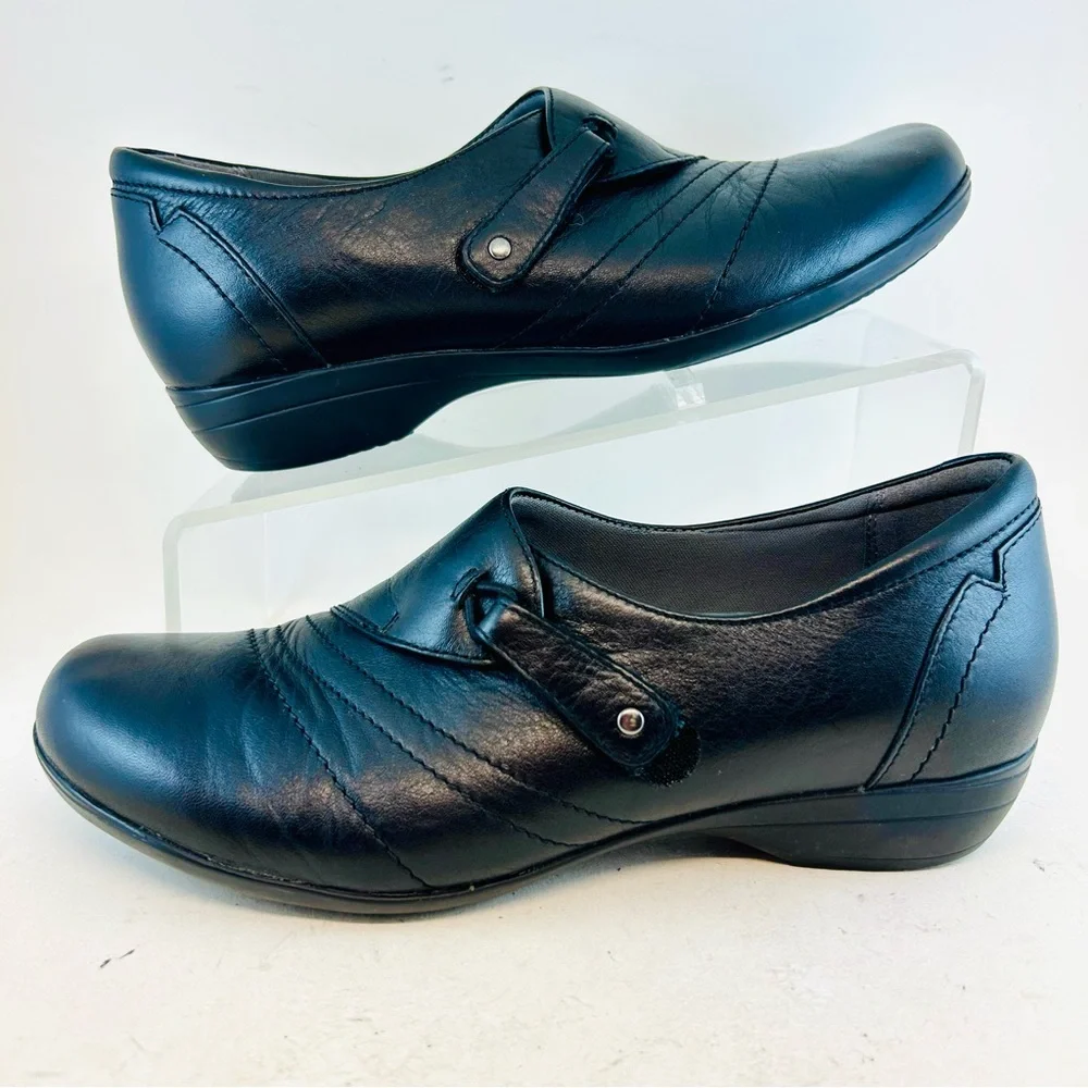 Dansko Black Milled Nappa Franny Loafers 39 8.5 9 - Picture 10 of 11